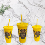 SP Owl Yellow 700ml Cold Cup