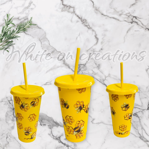 yellow Bees 700ml Cold Cup