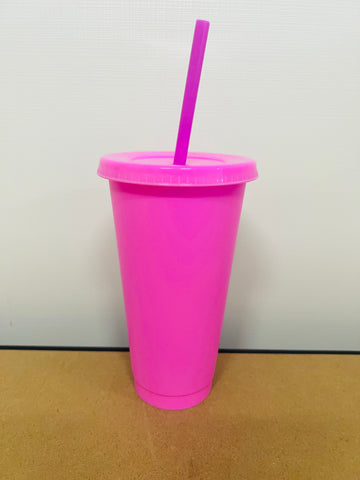pink 700ml cold cups blank