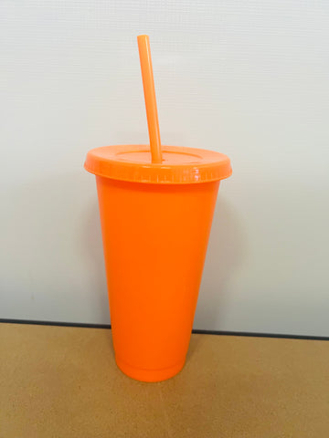 orange 700ml cold cups Blank
