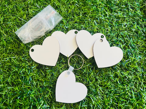 5 pack hearts keychains
