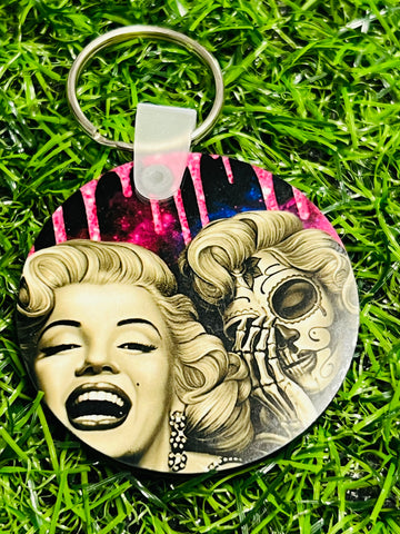 Marilyn Round Keychain