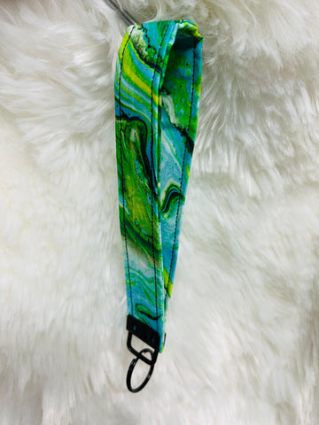 Green swirl wristlet